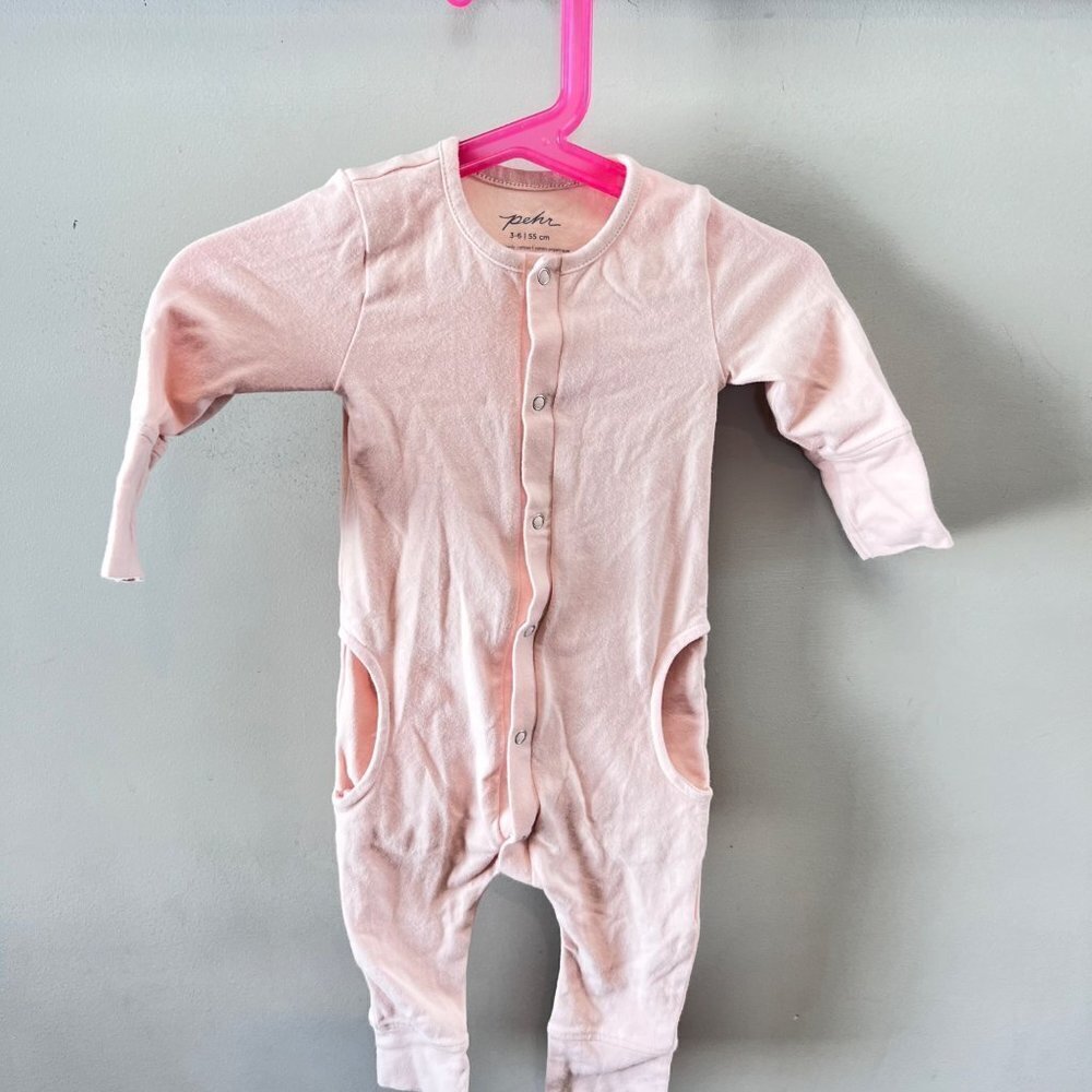 Pehr‎ Organic Cotton Romper with Pockets- Size 3-6m
